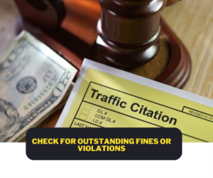 License Plate Check Outstanding Fines